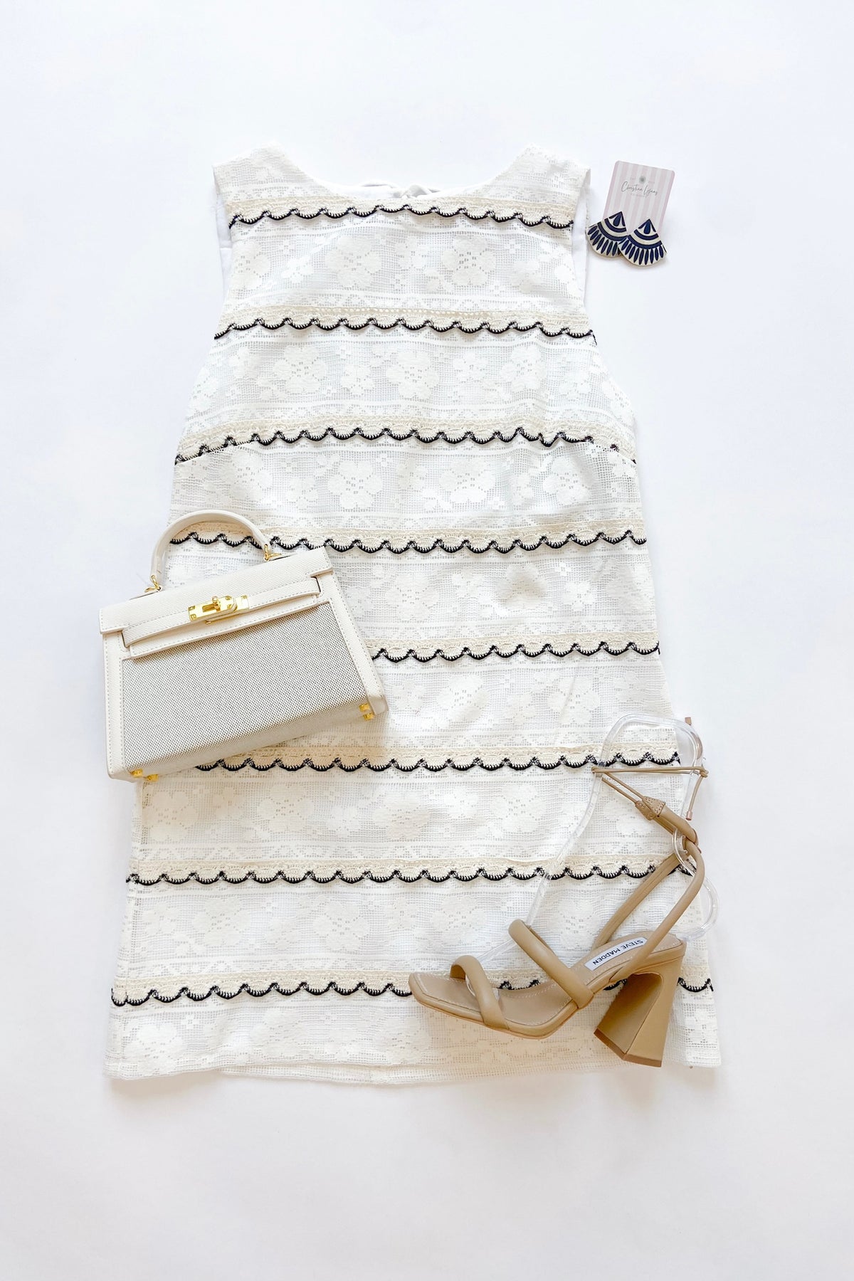 Cynthia Mini Dress French Vanilla Lace