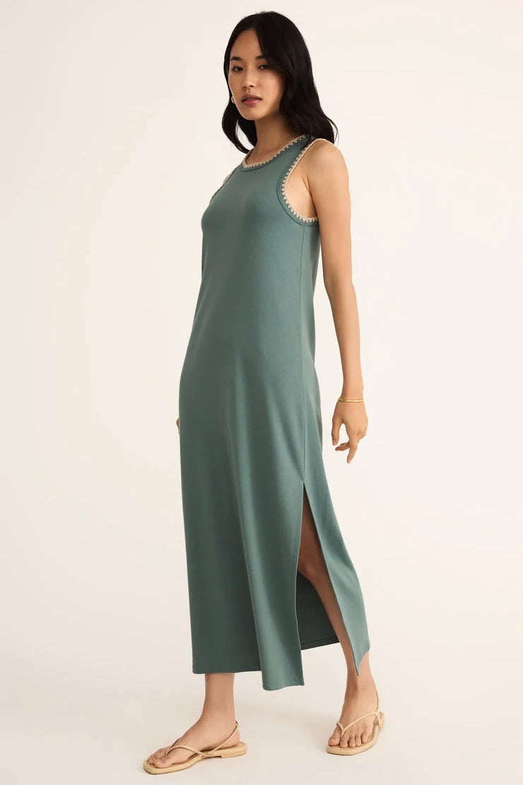 Delamer Midi Dress Sea Pine