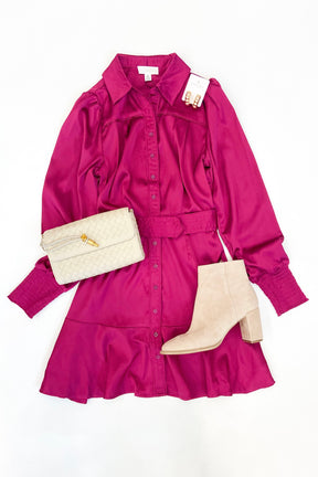 Dylan Mini Dress Berry