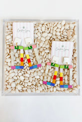 Rainbow Colorblock Earrings