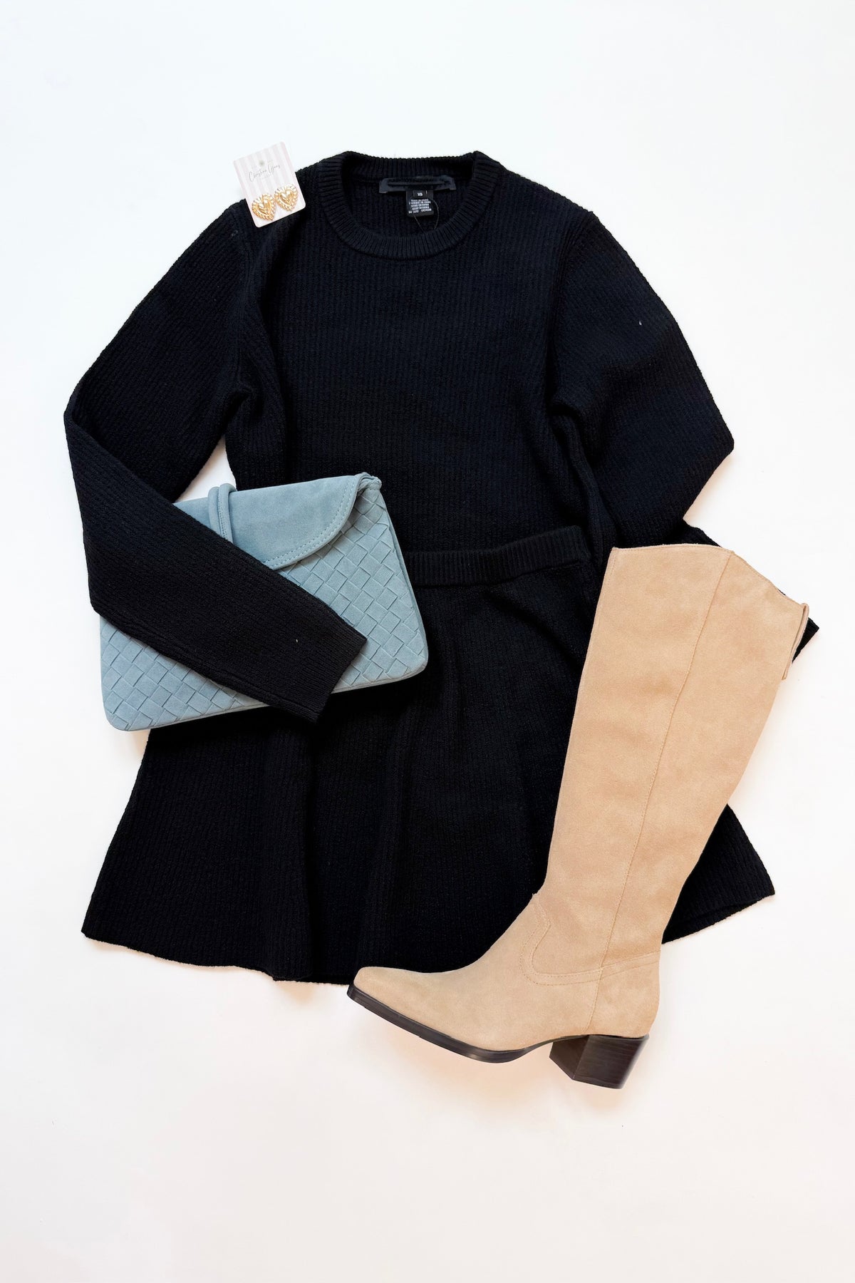 Vhari Knit Mini Skirt Black