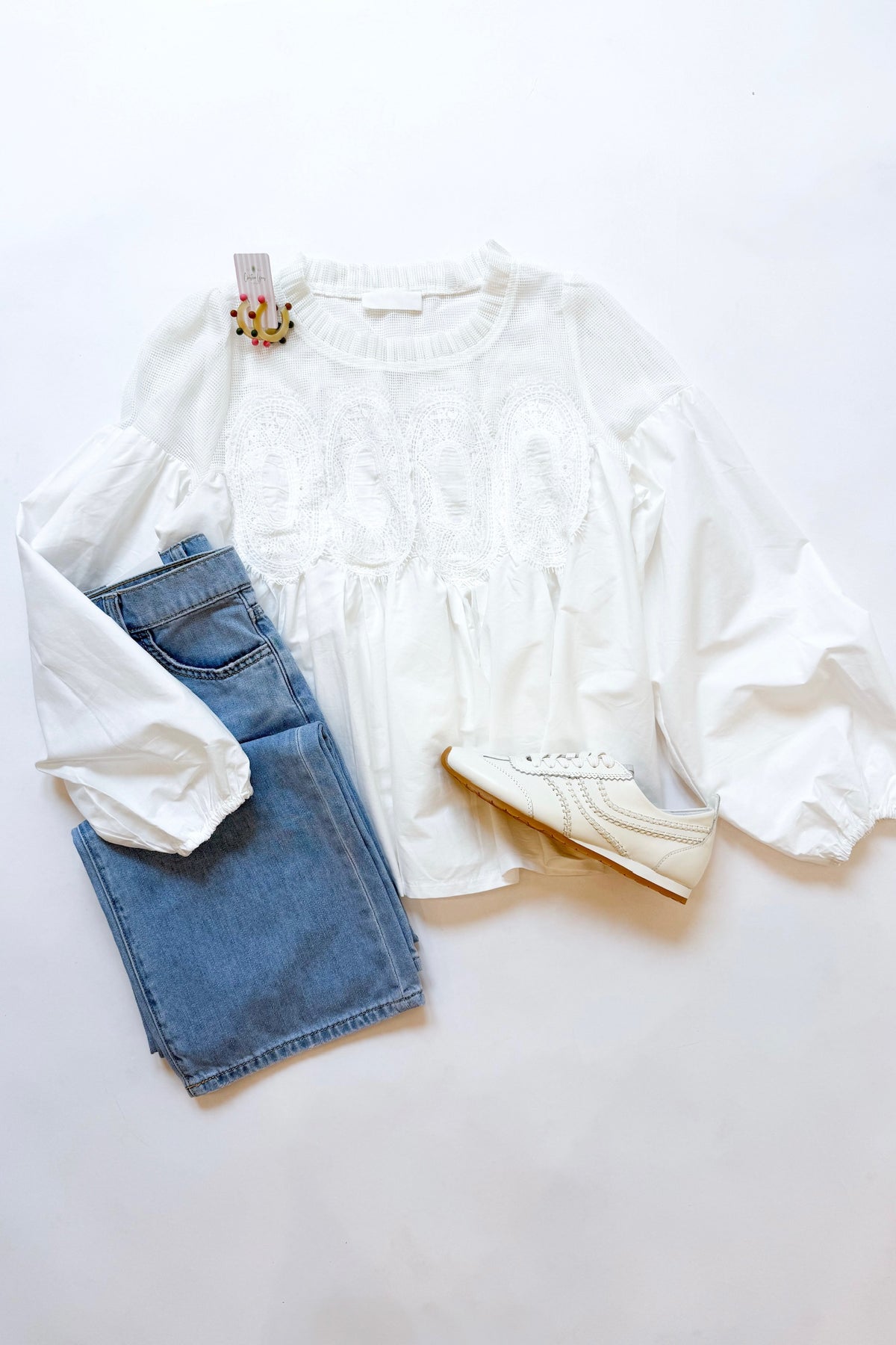 Sadie Long Sleeve Blouse White