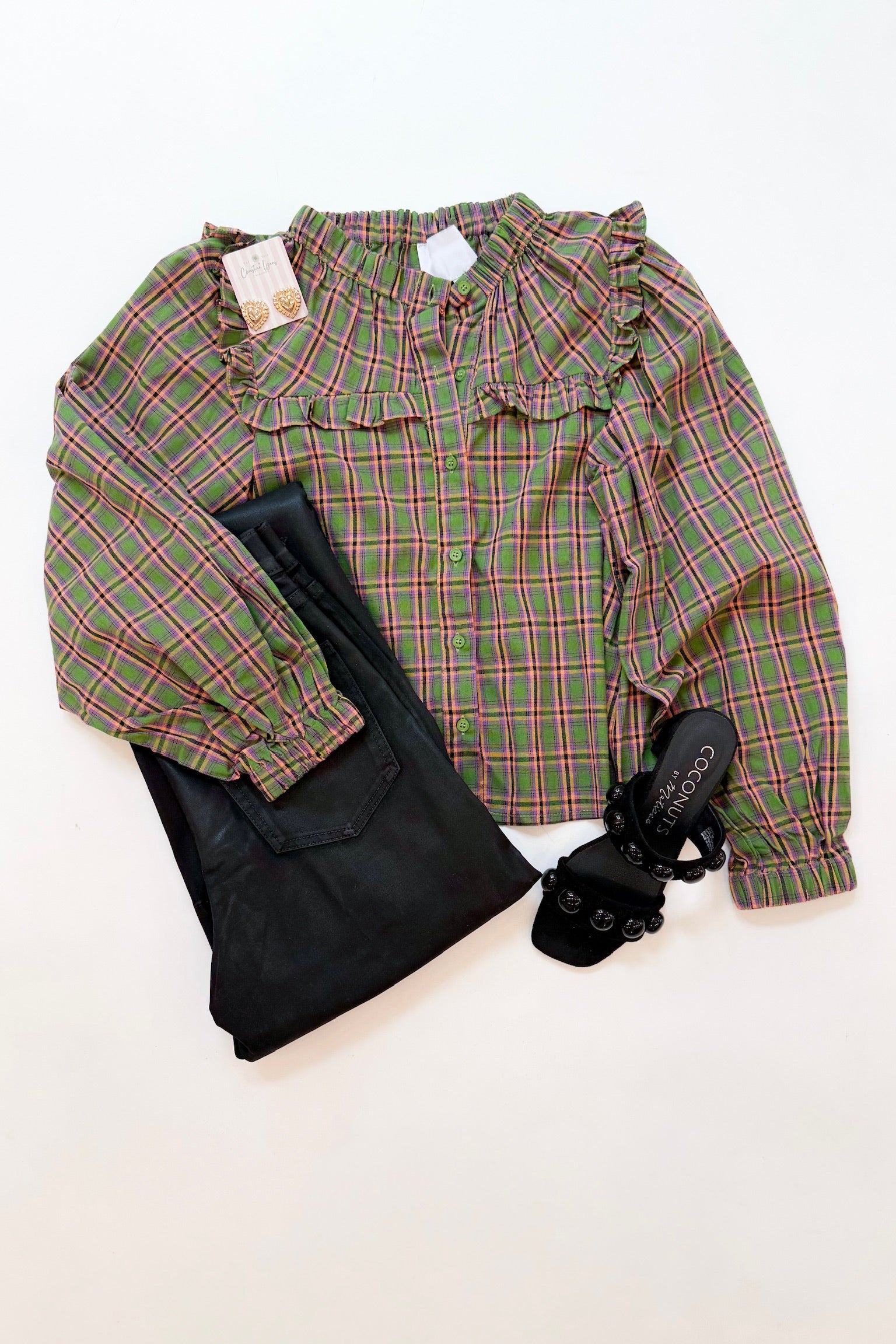 Courtney Shirt Green Check