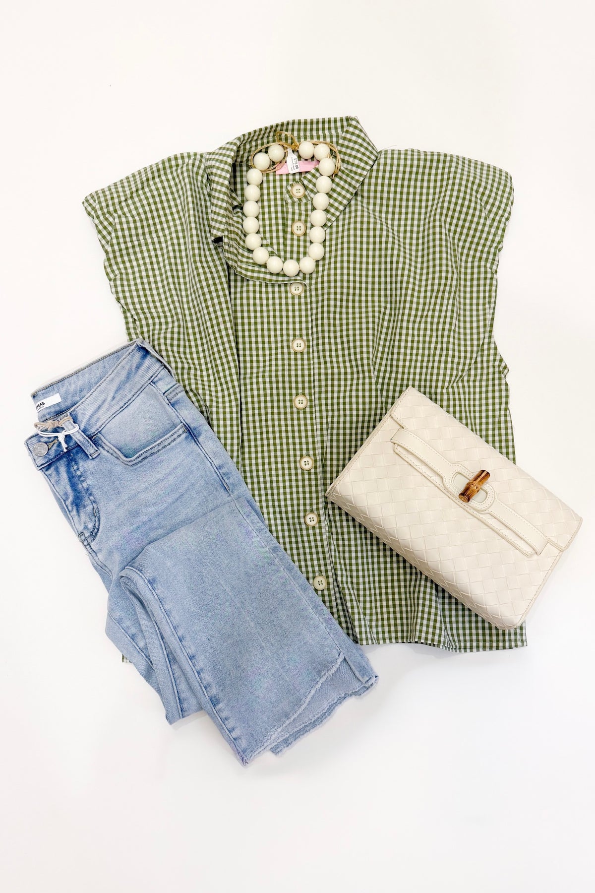 Charlotte Blouse Chartresuse Gingham