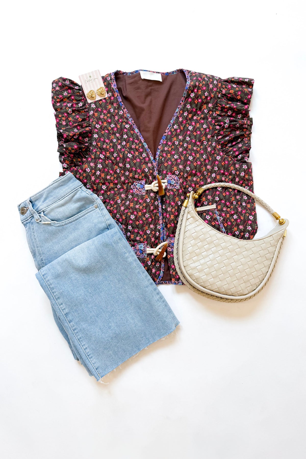 Floral Quilted Vest
