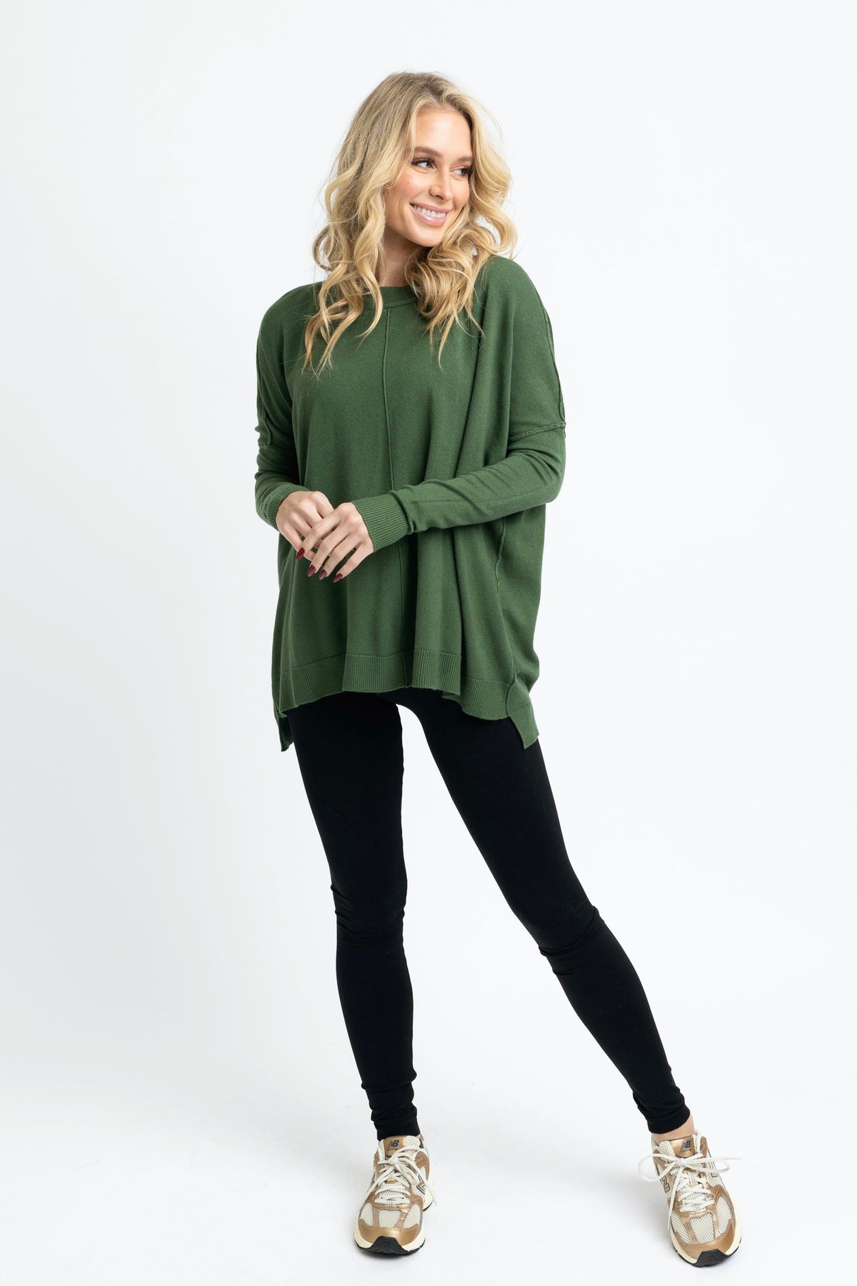 Cashmere Blend Crewneck Sweater Hunter