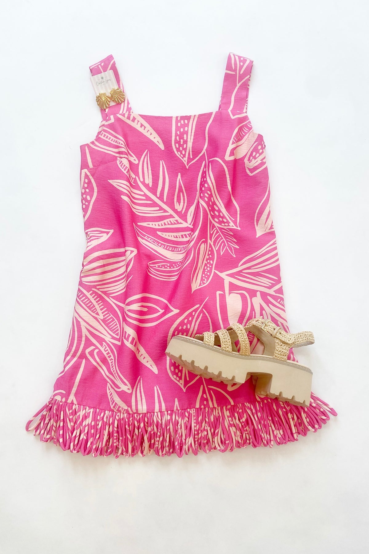 Pink Fringe Dress