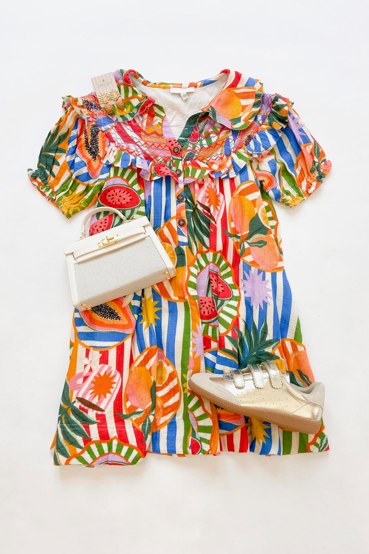 Tropical Stitched Dress