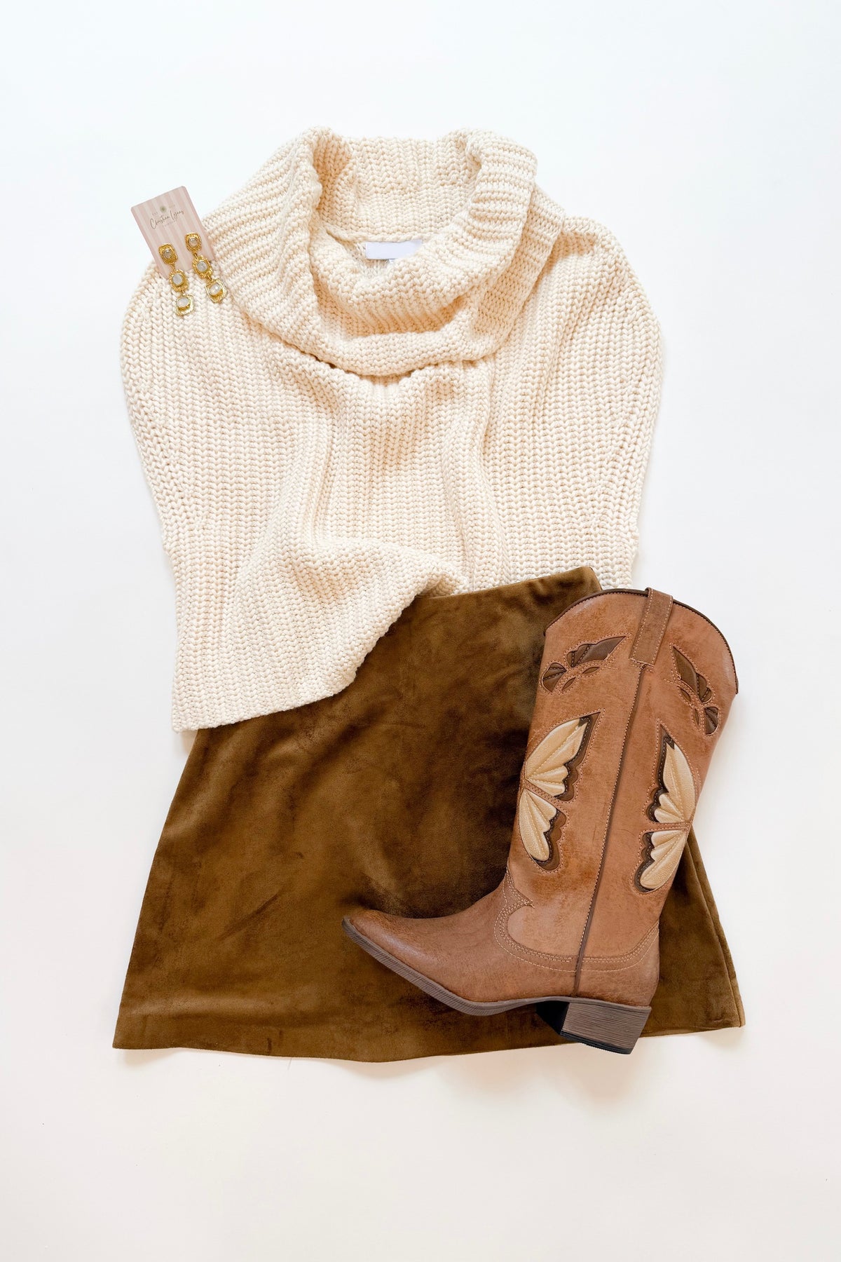 Ciera Suede Skirt Coconut