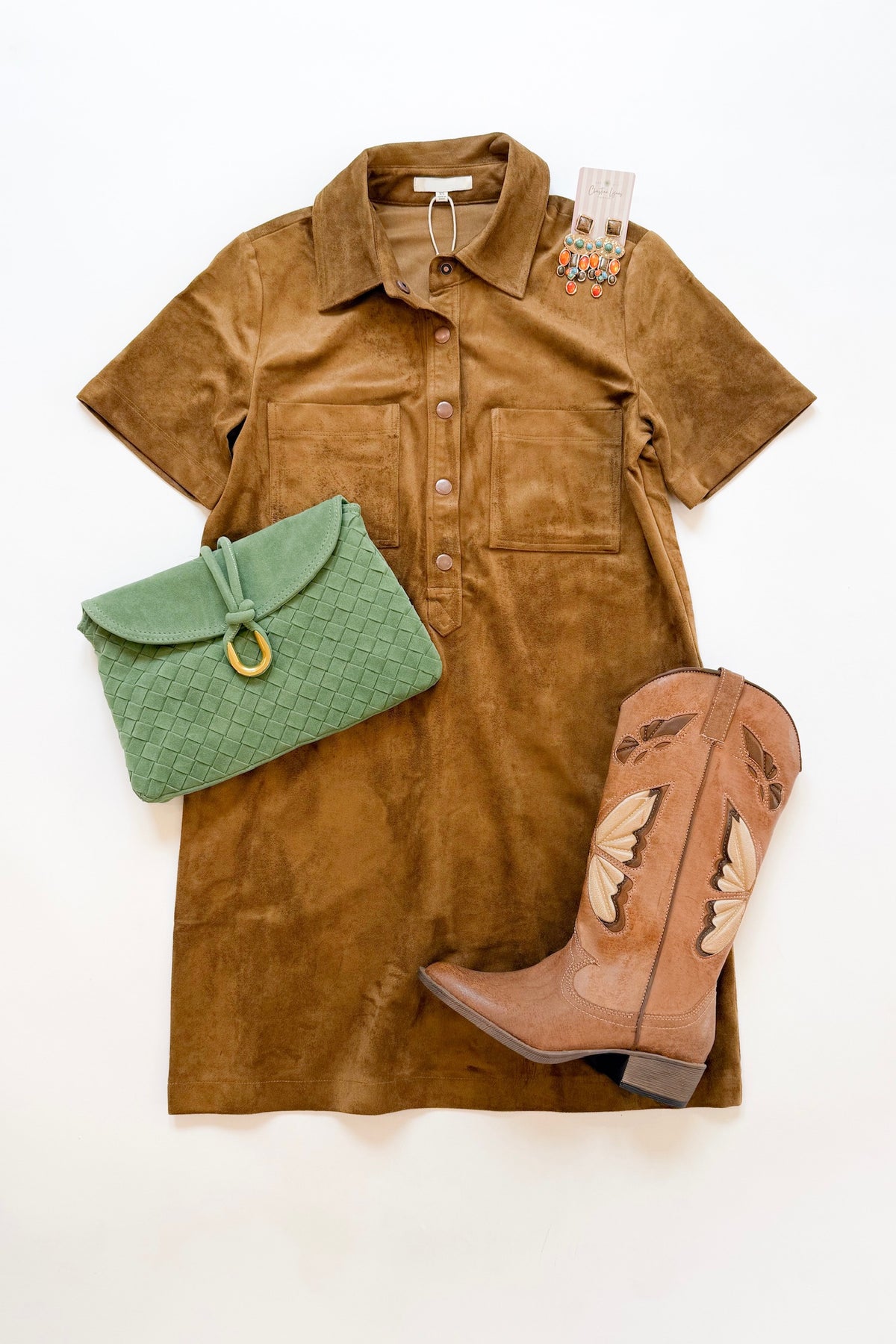 Suede Mini Dress Coconut