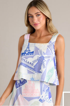 Lola Crop Top Blue Passport