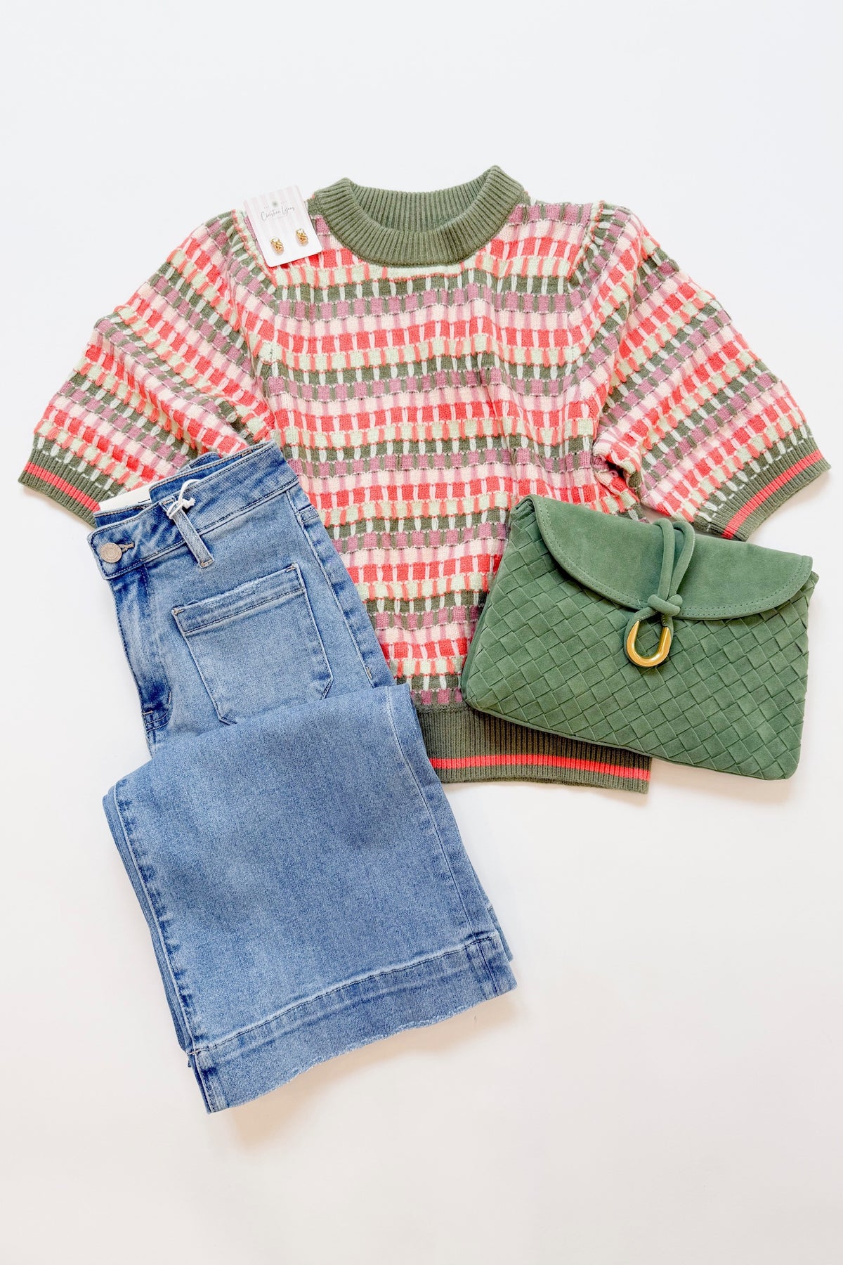 Olive Multi Knit Top