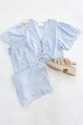 Billie Embroidered Pant Set