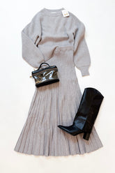 Asher Midi Skirt Grey Mist