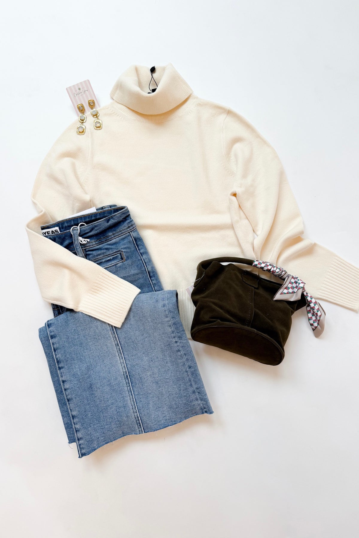 Babysoft Turtleneck Sweater Porcelain