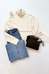 Babysoft Turtleneck Sweater Porcelain