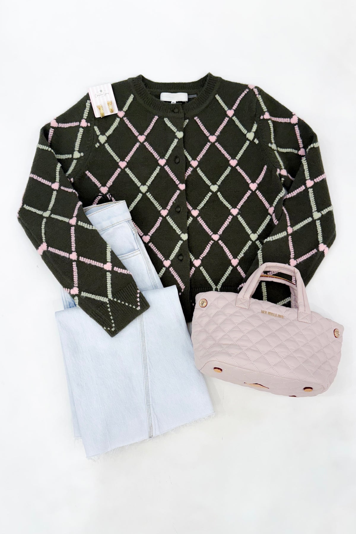 Diamond Heart Knit Cardigan