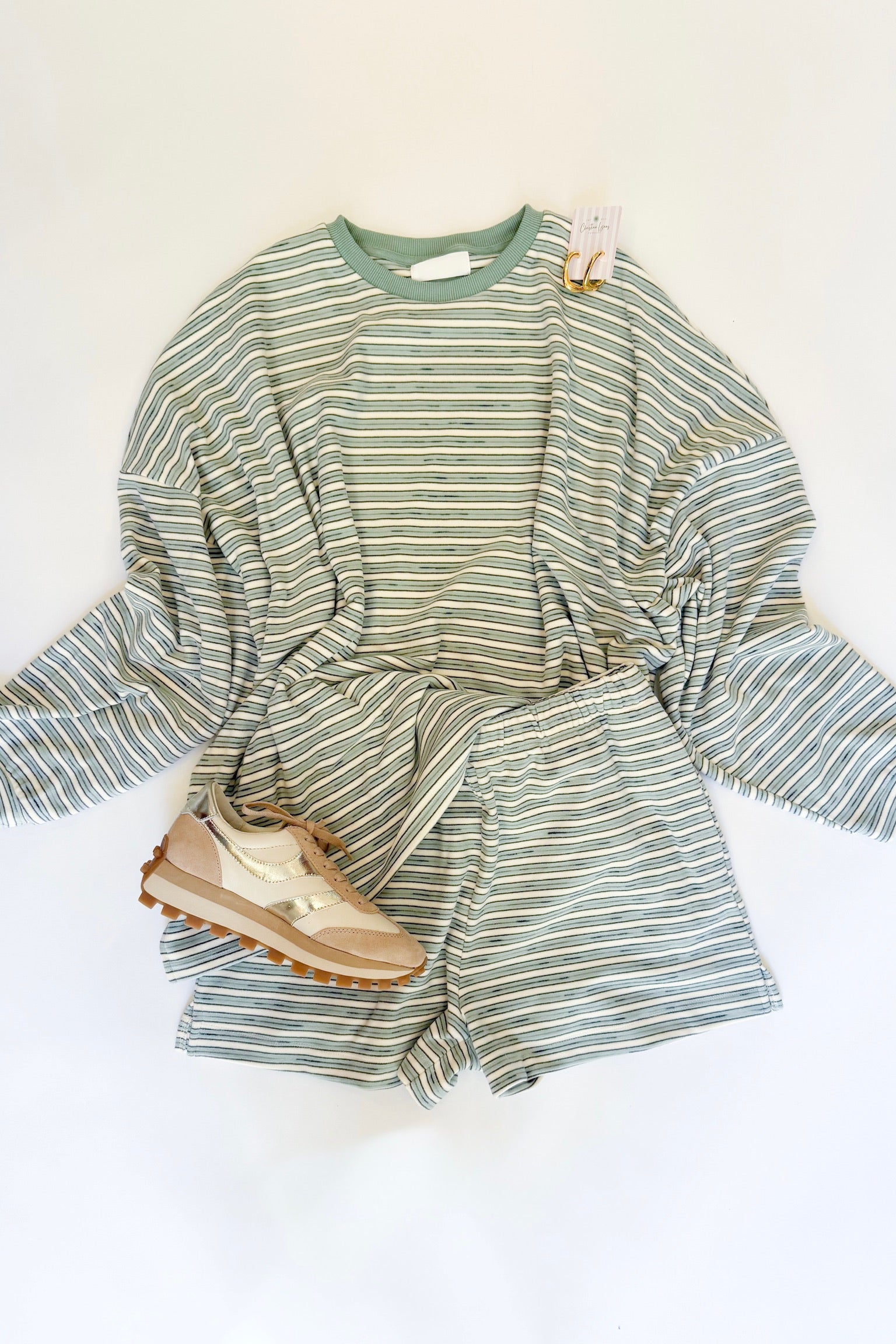 Chelsea Striped Short Set