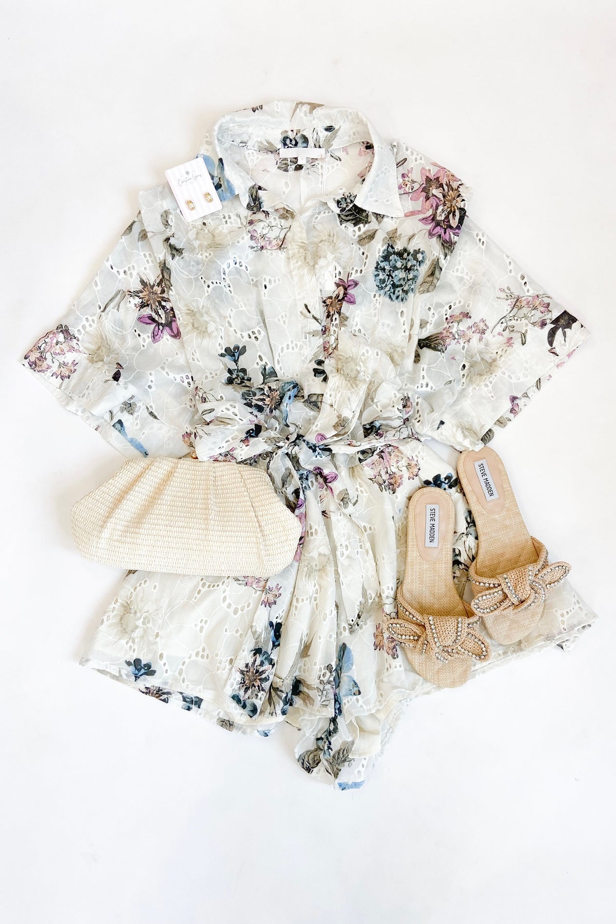 Natural Floral Romper