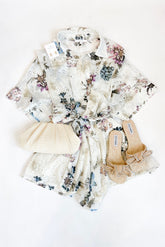Natural Floral Romper