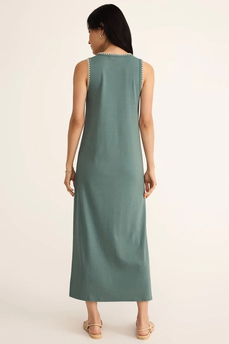 Delamer Midi Dress Sea Pine
