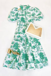 Georgia Midi Dress Eden Toile