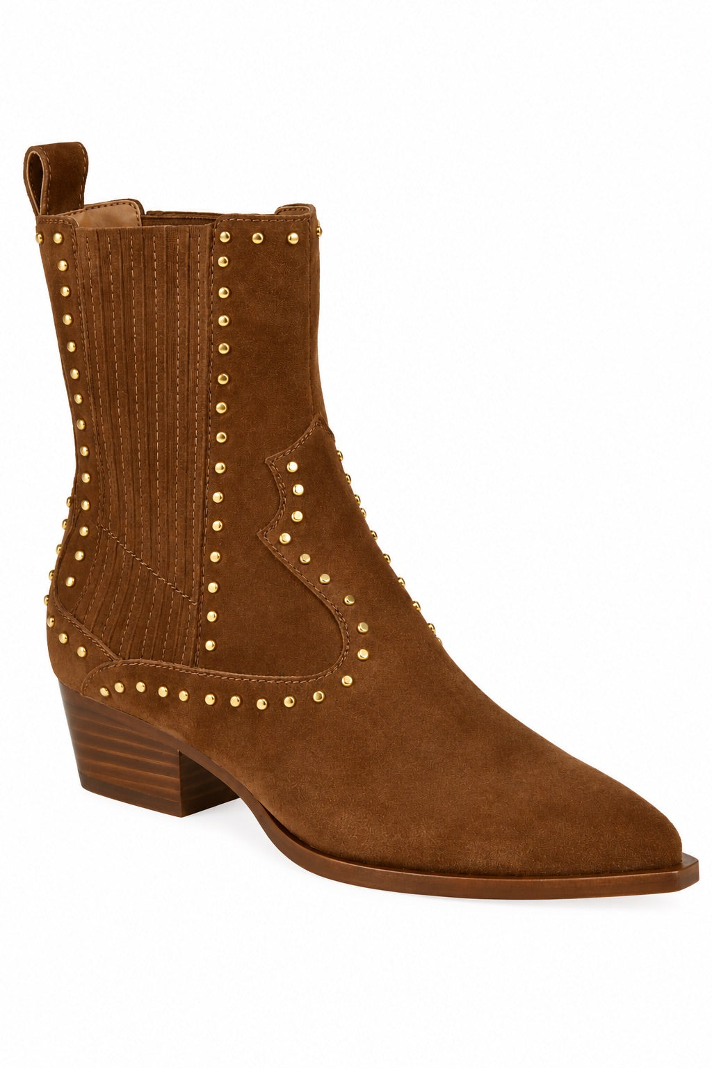 Thomas Studded Booties Cocoa Suede