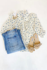Jill Shirt Beige Blue