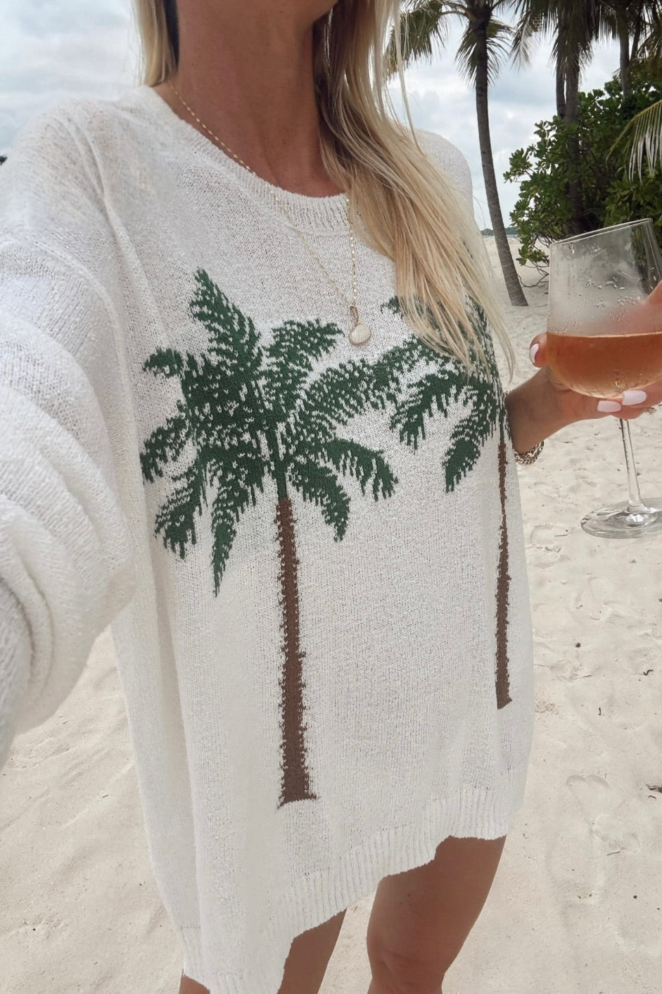 Woodsy Sweater Palm Tree