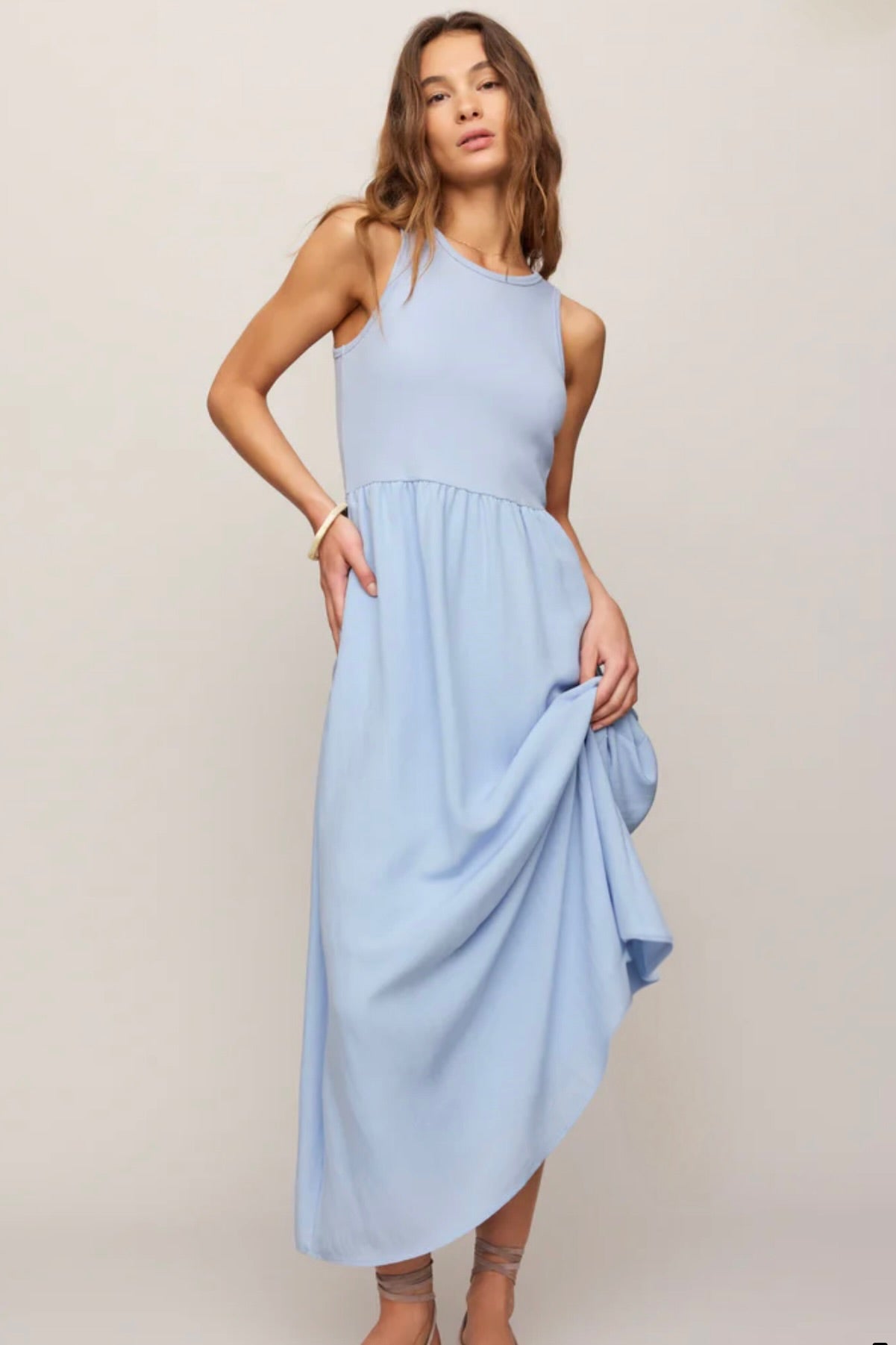 Charlotte Midi Dress Blue Light