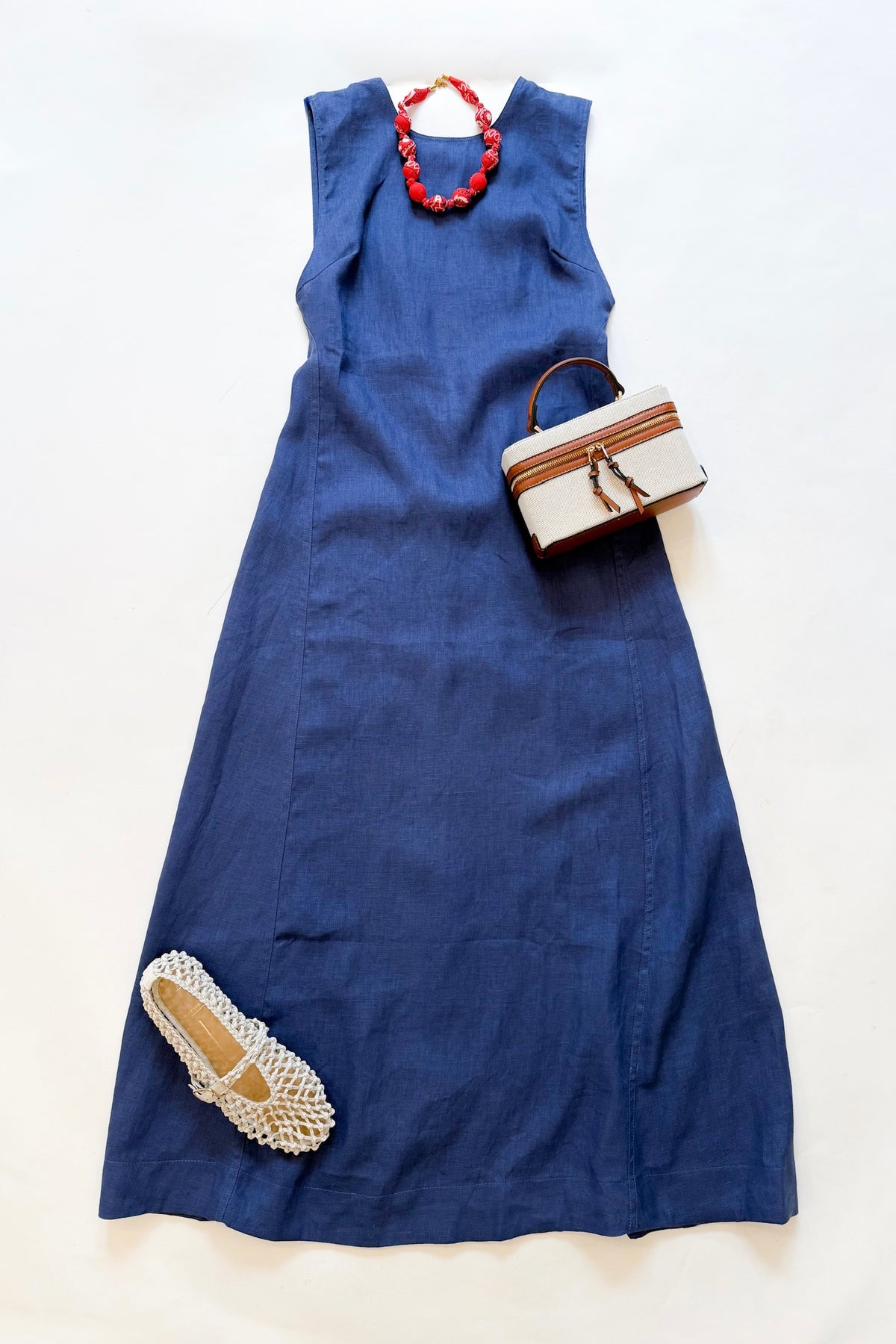 Lane Linen Dress Navy