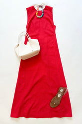 Lane Linen Dress Red