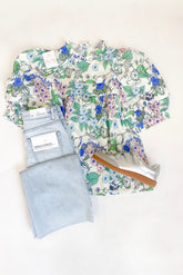 Lola Blue Floral Blouse