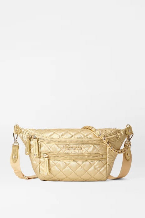 Small Crosby Crossbody Sling Light Gold Pearl Metallic