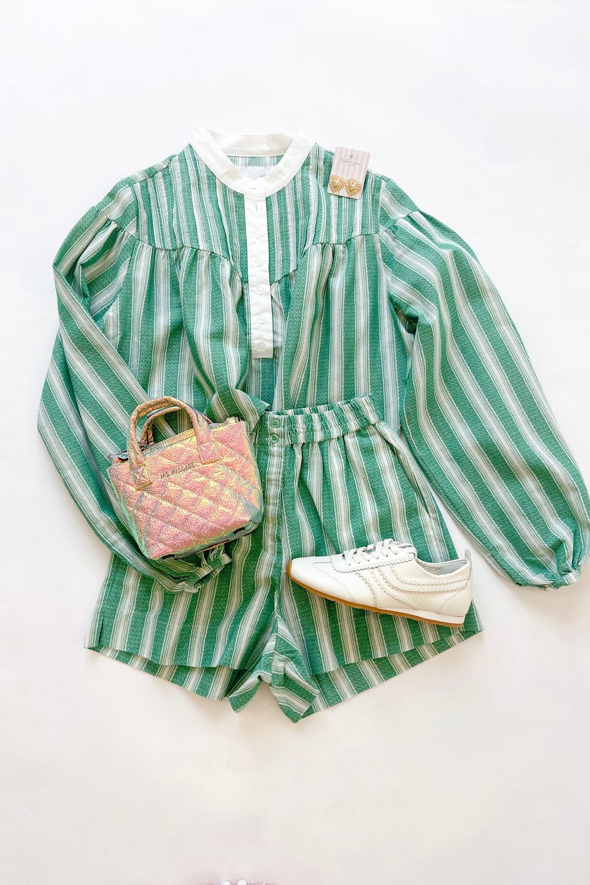 Barry Short Green Stripe