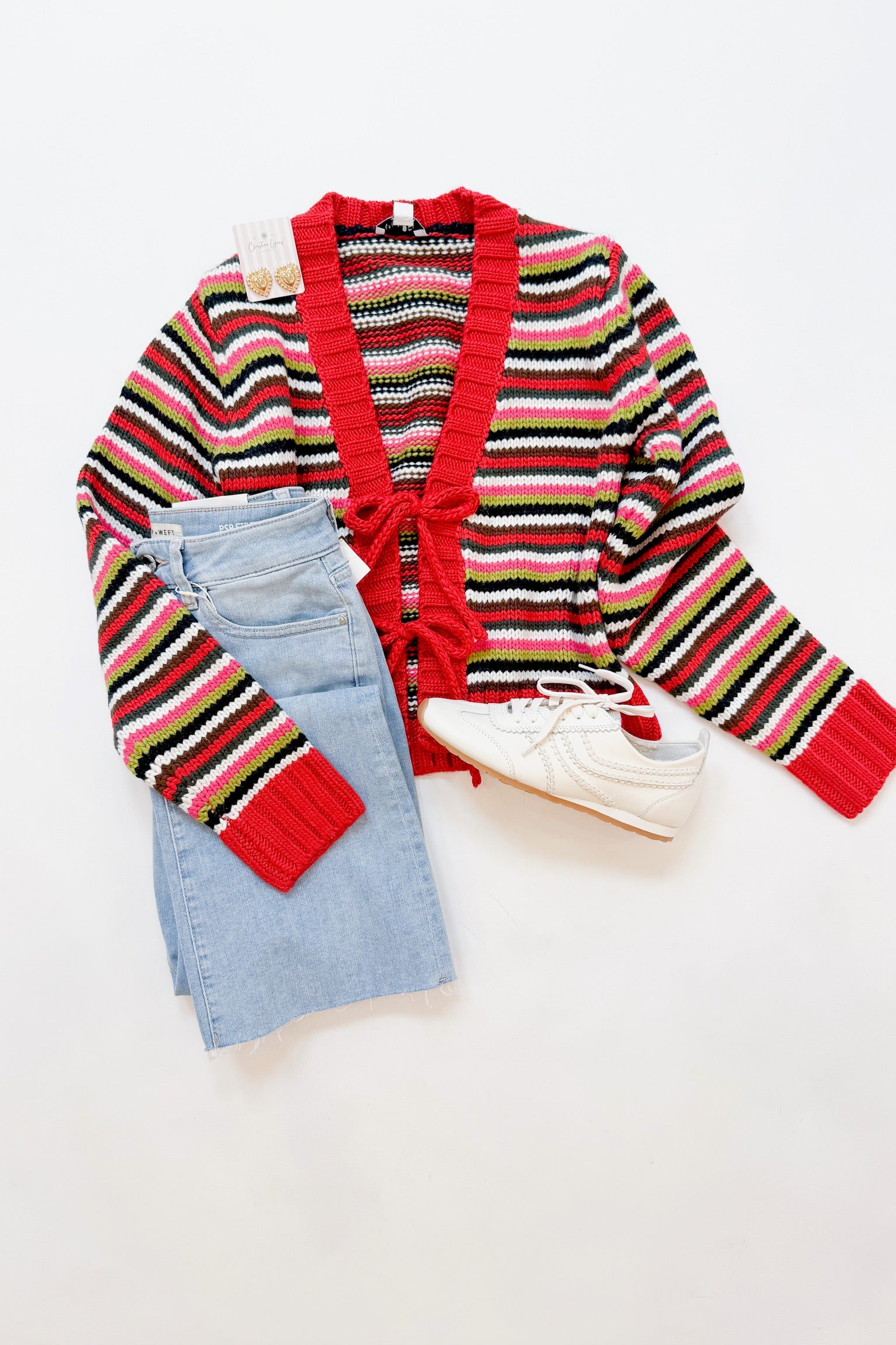 Hailey Cardigan Multi Stripe