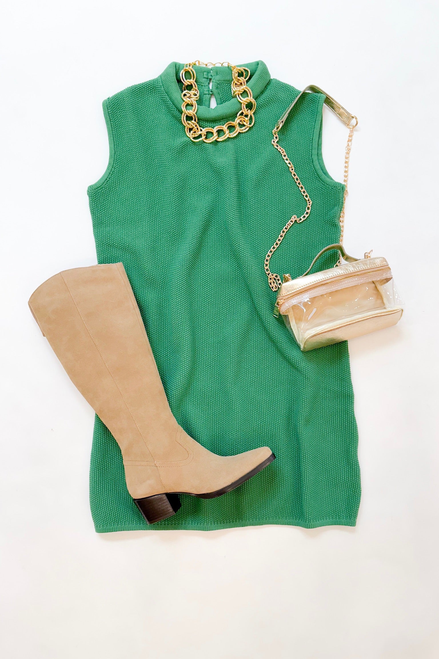 Wells Dress Antique Green