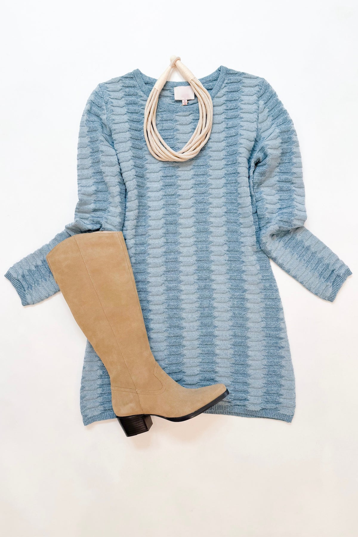 Wells Long Sleeve Dress Ocean