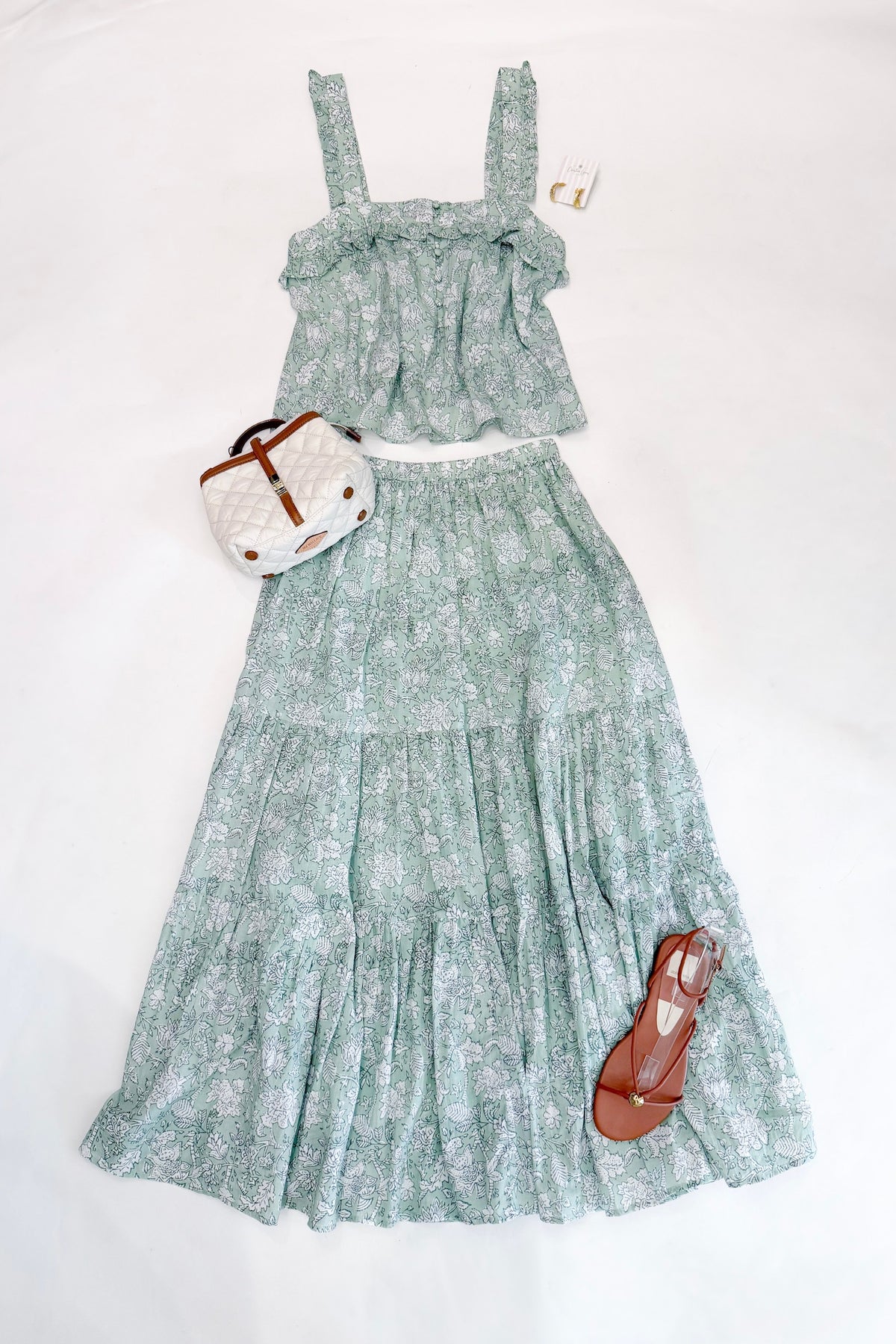 Emery Skirt Mint Leaves