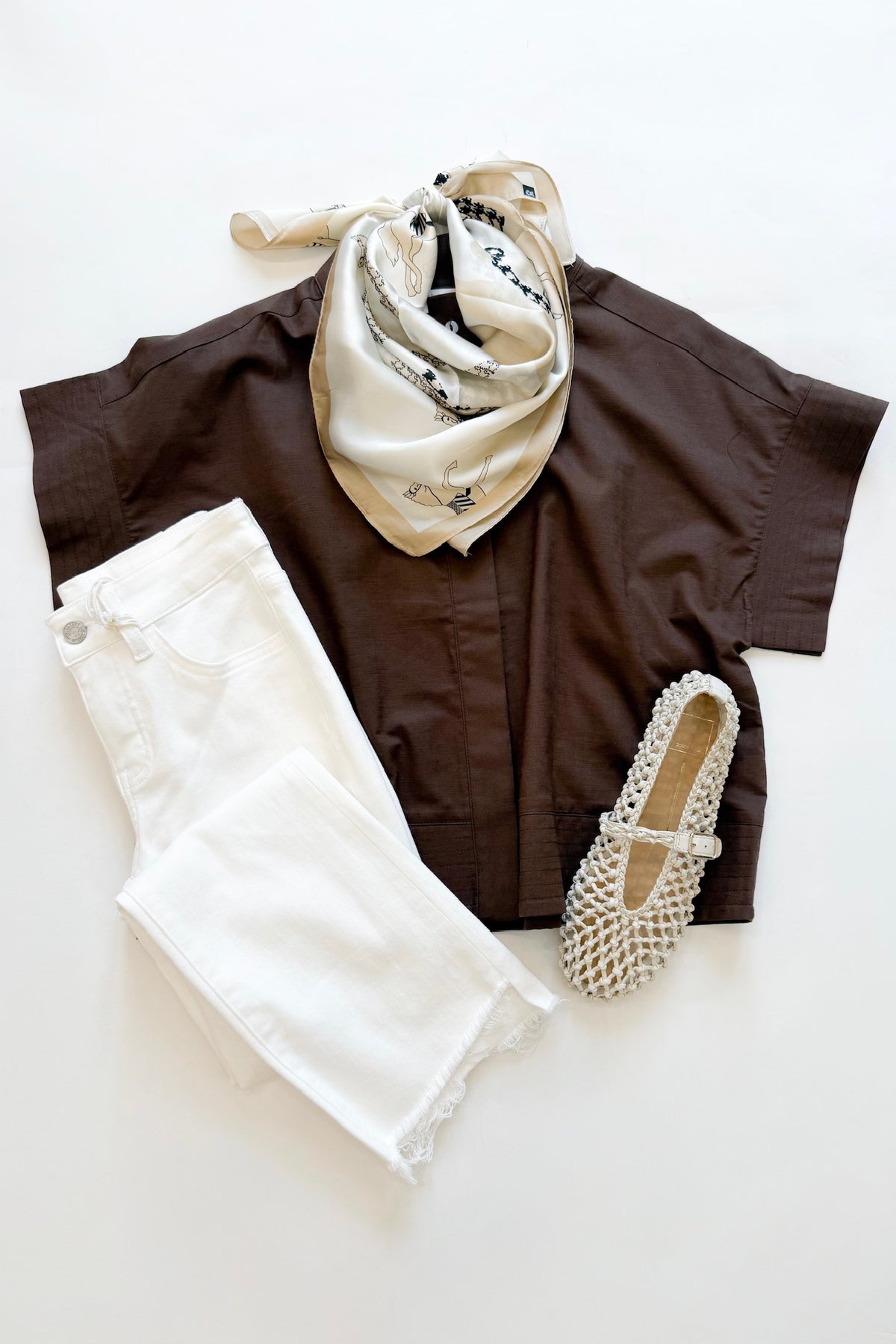 Tucker Blouse Brown