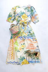 Brynne Midi Dress Citrus Splash