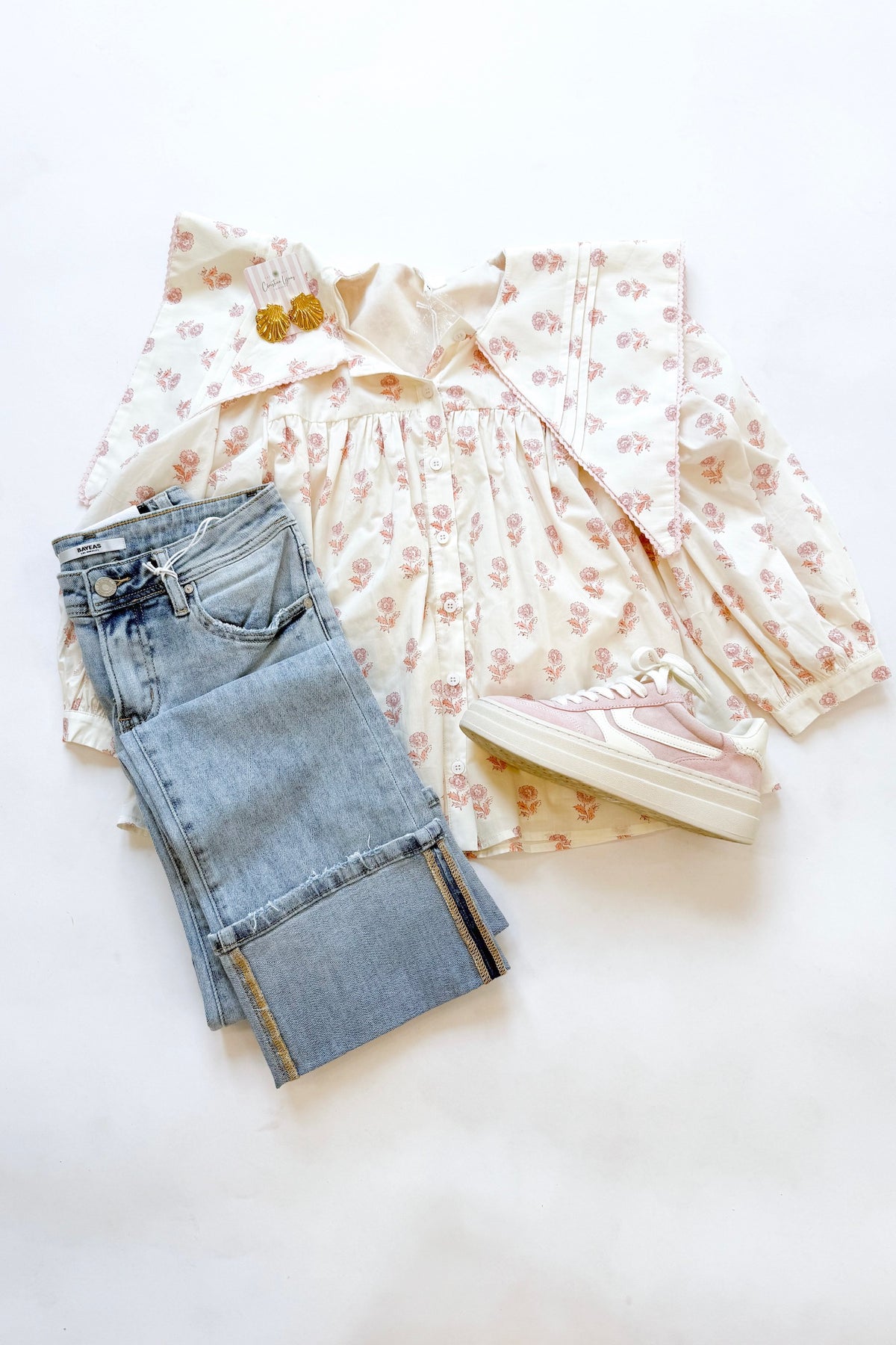 Collared Floral Blouse