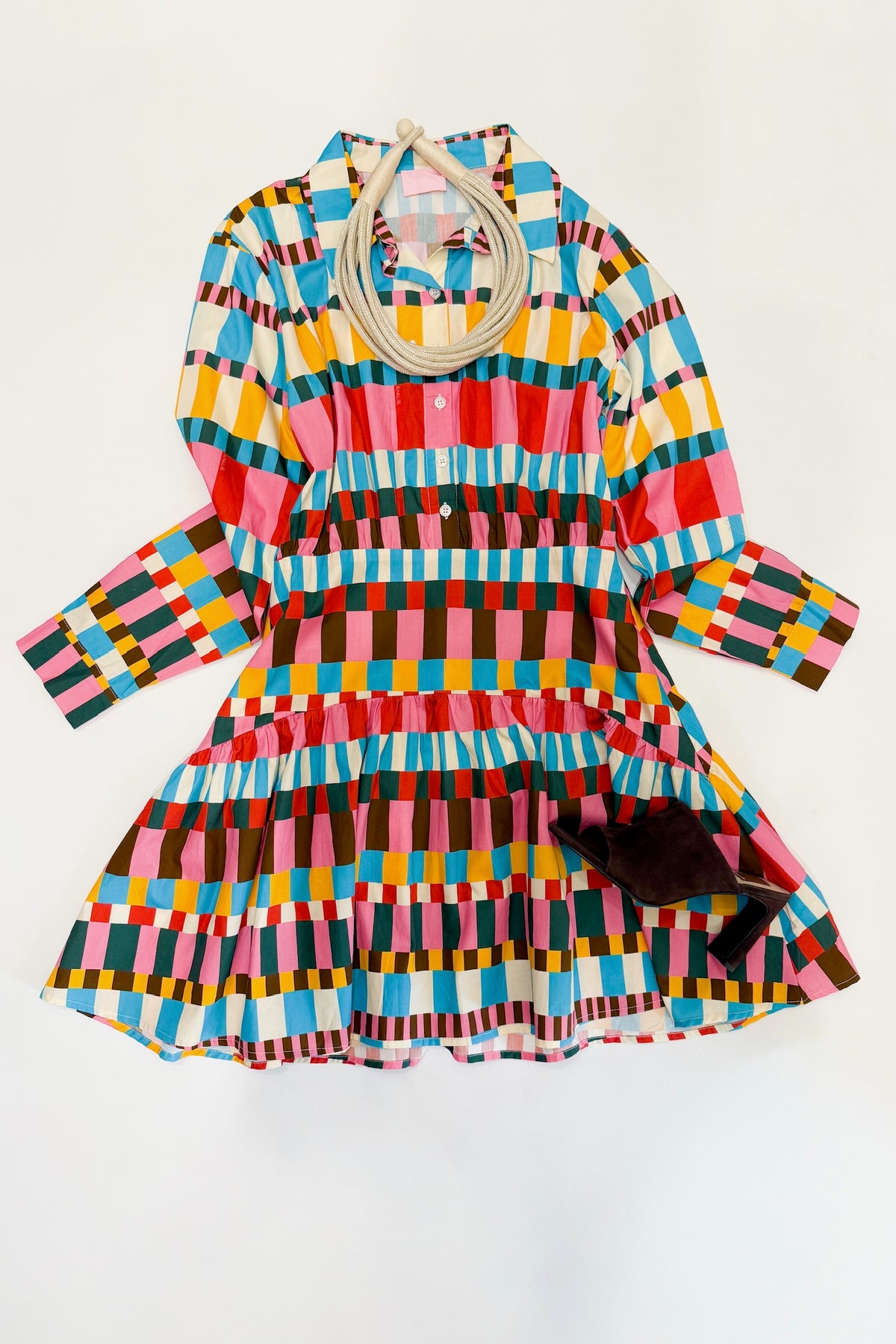 Campbell Dress Multi Colorblock