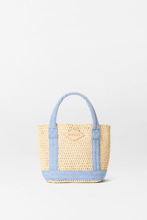 Mini Crochet Tote Light Denim