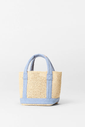 Mini Crochet Tote Light Denim