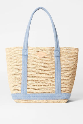 Medium Crochet Tote Light Denim