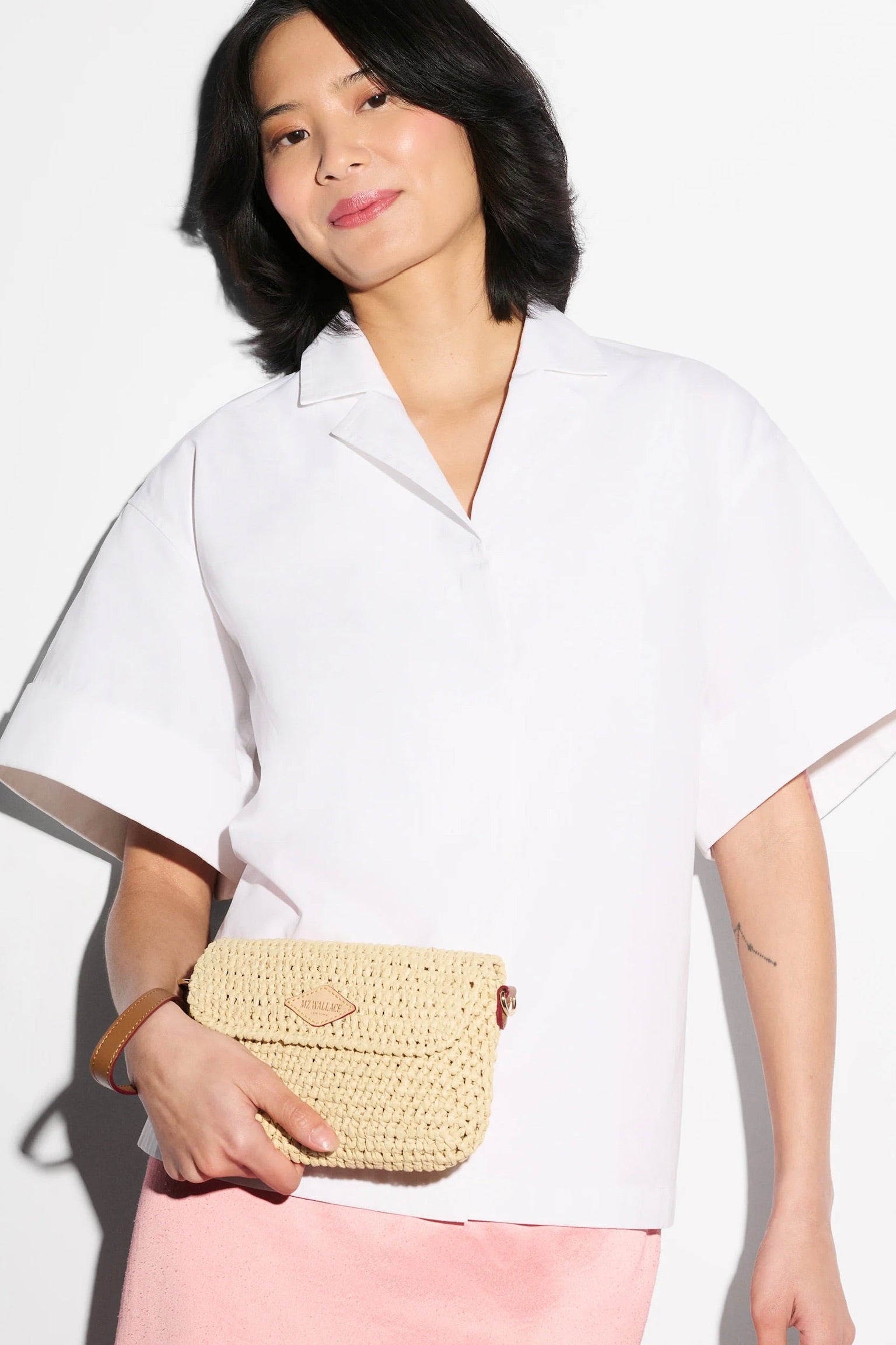 Crochet Convertible Crossbody Camel