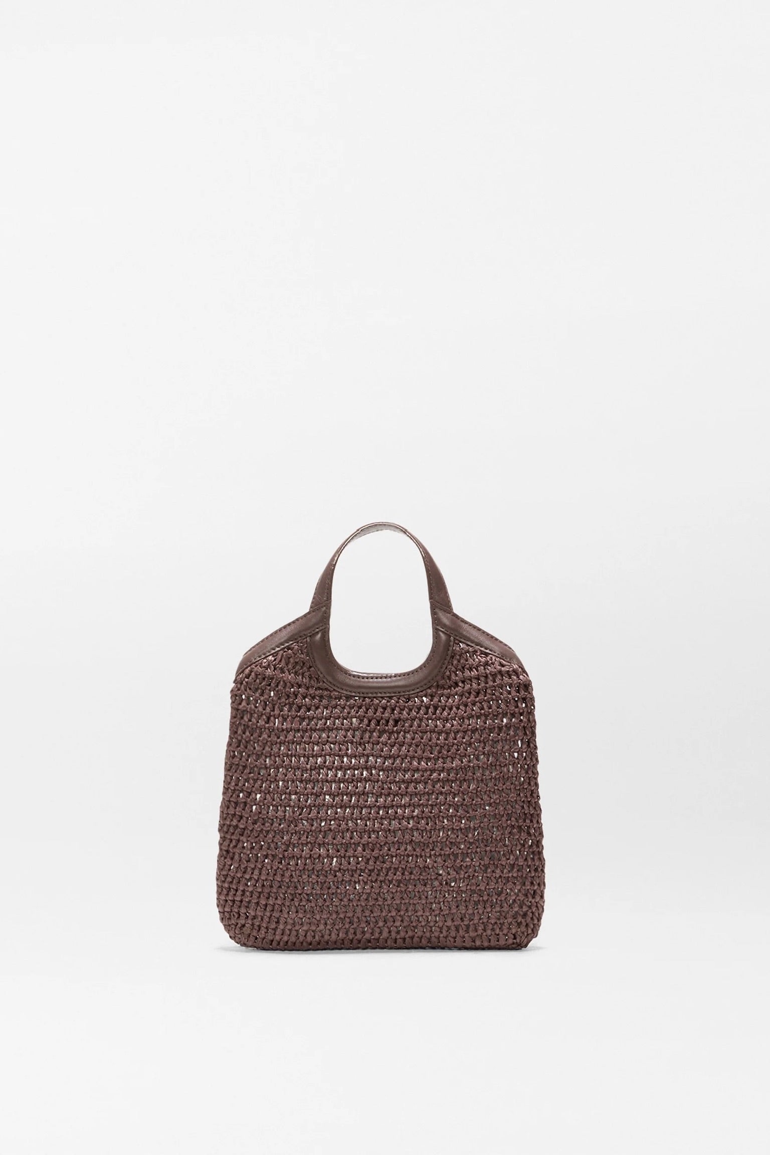Mini Crochet Georgica Tote Brown