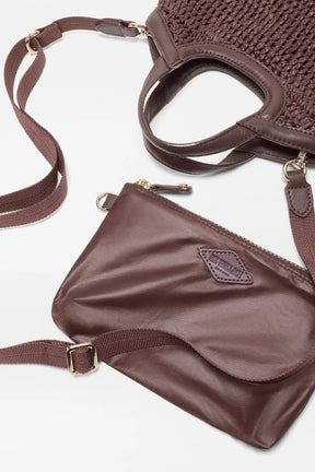 Mini Crochet Georgica Tote Brown