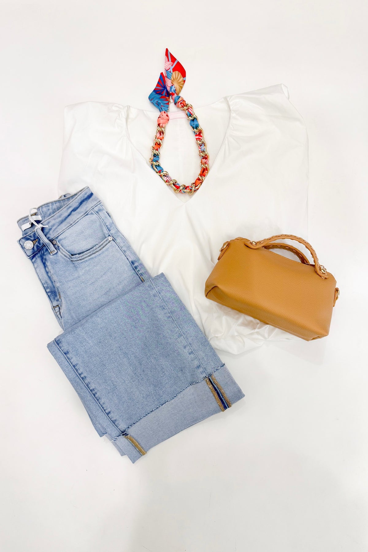 Poplin Bubble Top White